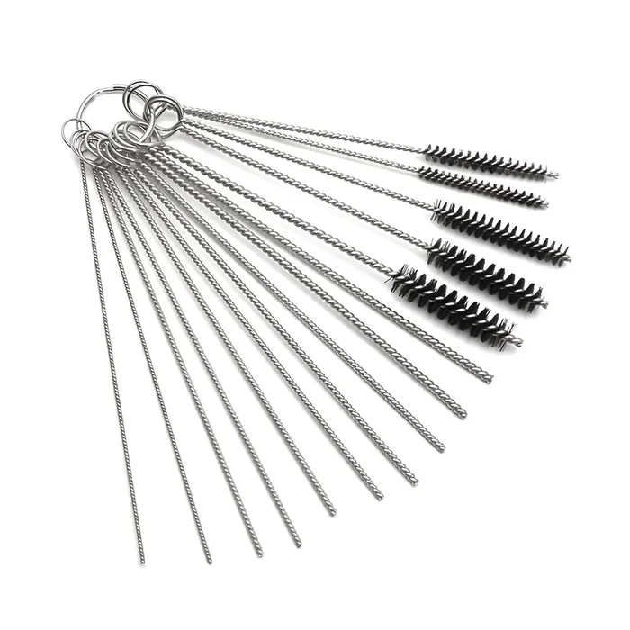 Auceli Carburetor Carbon Dirt Jet Remove Cleaner, 10 Cleaning Needles + 5 Nylon Brushes Tool Kit For Motorcycle For Welder Carb Chainsaw Spray Guns Torch Tips Firing Hole Stove Burner Holes