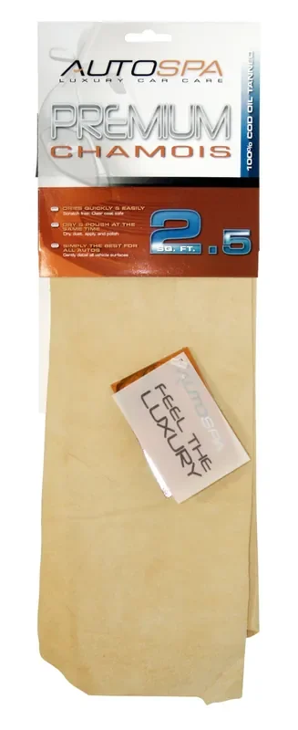 AutoSpa 40201AS Genuine Full Skin Chamois, 2.5 sqft , grey