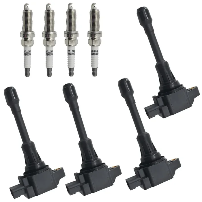 Autowxjq Ignition Coil Iridium Spark Plugs Set Of 4Pcs Uf549 C1696 Compatible With 2007 2008 2009 2010 2011 2012 2013 2014 2015 2016 Nissan Altima Rogue Sentra Cube Nv200 Versa 2.5L 1.8L 1.6L 2.0L L4