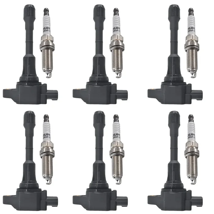Autowxjq Set Of 6 Iridium Spark Plug And 6 Ignition Coil Pack Compatible With Nissan Infiniti Maxima Murano Pathfinder Quest Altima Q50 Qx60 Fx35 370Z Q70 G37 Qx50 Qx70 V6 Replacement For Uf550