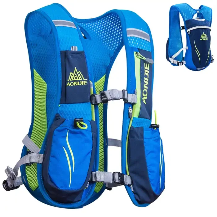 Azarxis Hydration Running Vest Backpack Pack 5.5L For Women And Men Jogging Trail Race Marathon Cycling Hiking (Blue Backpack Only)