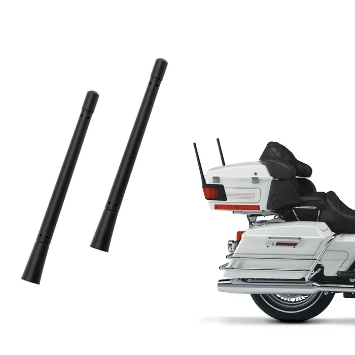 Ba-Boling 7- Inch Short Motorcycle Antenna Replacement For Harley Davidson 1989-2024 Touring Electra Glide Ultra Classic 丨Custom Flexible Rubber (2 Pack)