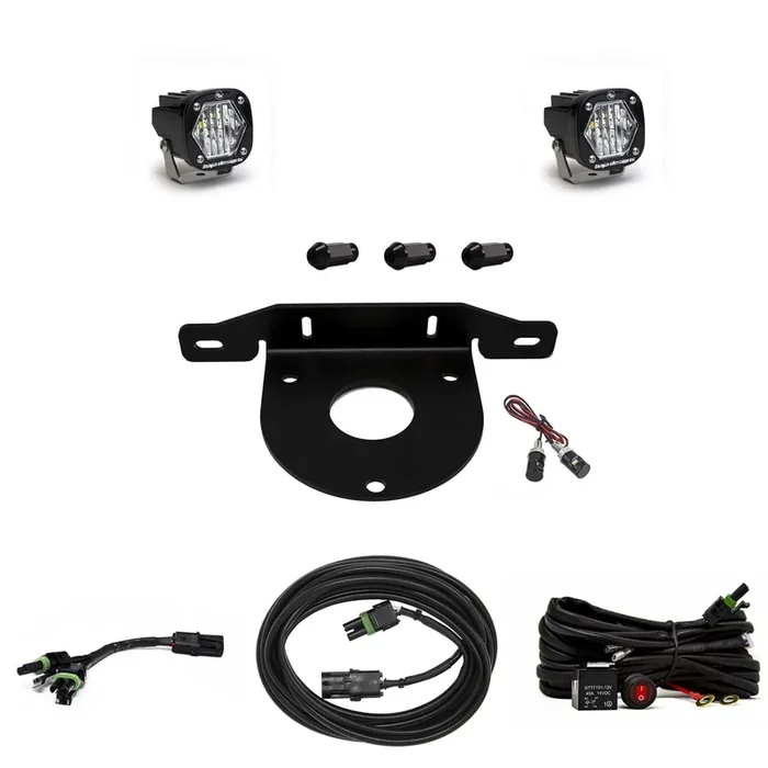Baja Designs S1 Dual Led Reverse Light Kit For Ford Bronco 2021-23 – Non-License Plate Mount With Switch Wiring Harness (Multi-Pattern; Clear Lens)