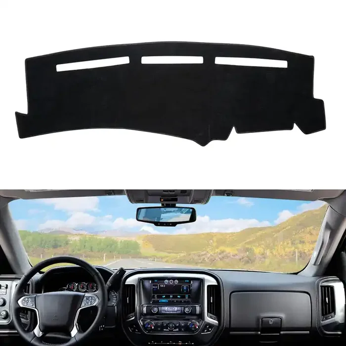 Berksyde Dashboard Dash Cover Mat Carpet Compatible With 99-06 Chevy Silverado Gmc Sierra,00-06 Chevy Suburban Tahoe Gmc Yukon/Xl,01-06 Chevy Avalanche(Black)