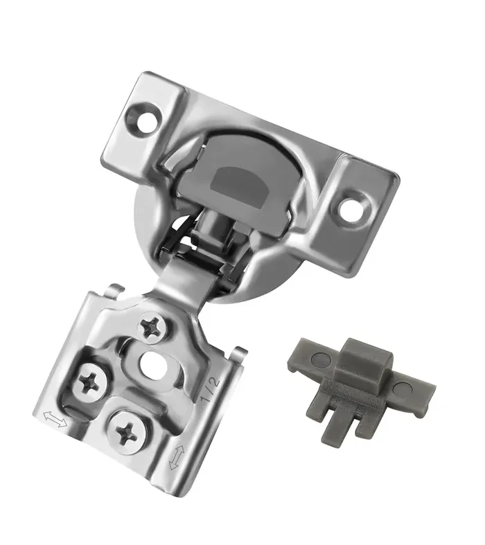 Berta (10 Pieces) 1/2 Inch Overlay, 90 Degree Restricted Opening Angle, Soft Closing, 6-Ways 3-Cam Adjustment, Concealed Face Frame Kitchen Cabinet Door Hinges With Screws (1/2‘ Overlay, 10 Pieces)