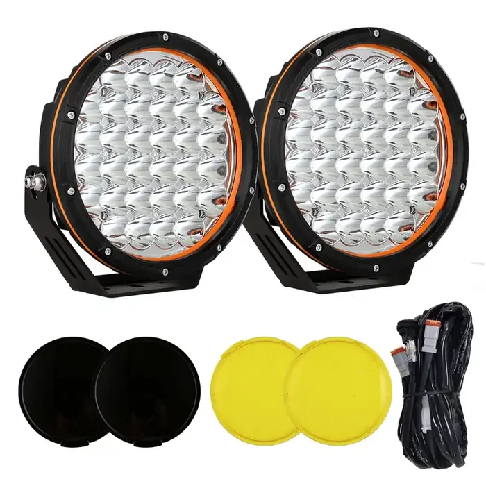 Biglion.X 9 Inch Round Led Offroad Lights Offroad Driving Lights Super Bright Led Driving Lights Spot Lights Waterproof Ip68 12V 24V For Pickup Trucks Suv Utv 4Wd