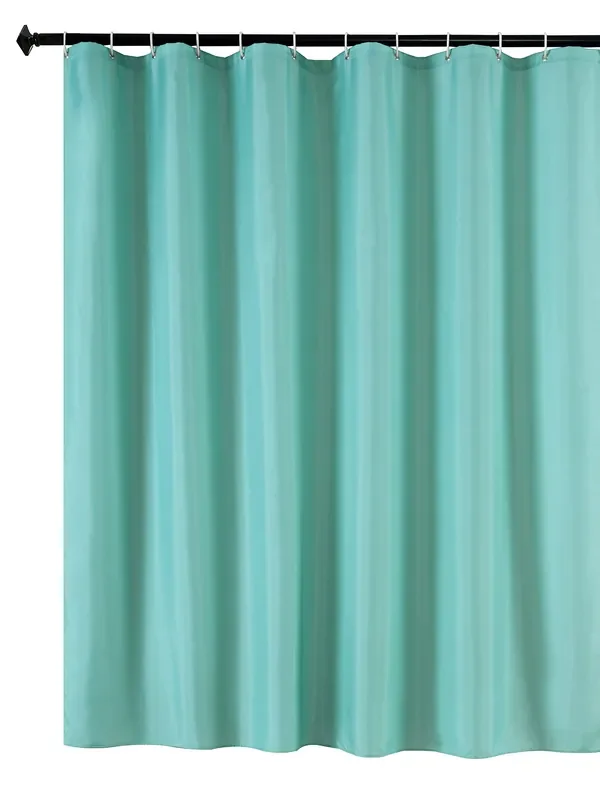 Biscaynebay Hotel Quality Extra Long Fabric Shower Curtain Liners, 72 Inch Width By 84 Inch Length, Teal Bathroom Curtains, Water Resistant Rust Resistant Grommets Top Weighted Bottom Machine Washable