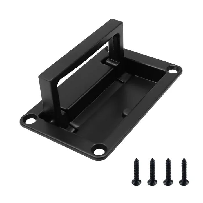 Bitray Recessed Pull Handles Hatches Pull Handle With Mount Screws Black Toolbox Recessed Flush Pull Handle For Deck Hatch