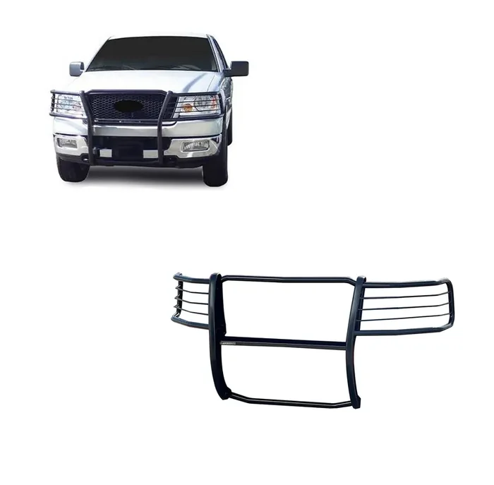 Black Horse Grille Brush Bumper Guard Modular Black Compatible With 2004-2008 Ford F-150-17Fp28Ma