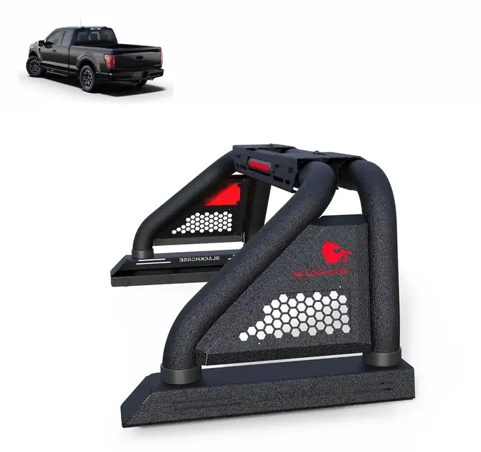 Black Horse Off Road Black Horse Classic Pro Roll Bar Modular Textured Black Compatible With 2000-2010 Dodge Ram 2500 2011-2022 Ram 2500/Ram 3500 2000-2022 Ford F-150 2001-2022 Gmc Sierra 1500-Rb01Mt