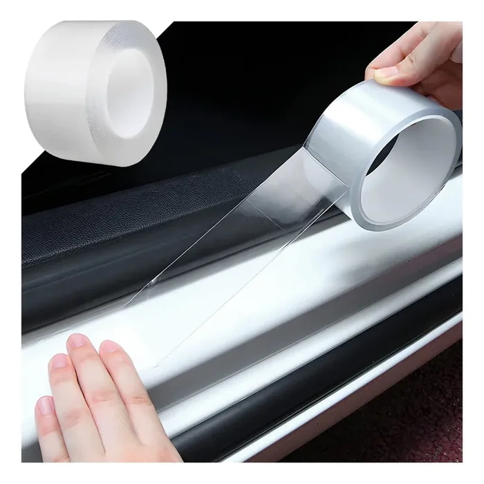 Blau Grun Car Door Entry Guard, Clear Trim Guard/Cover For Car Door Sill, Edge, Rear Bumper, Anti-Collision Protector Film Universal For Most Cars, Vehicles, Suvs (2.7″X394″, Transparent)