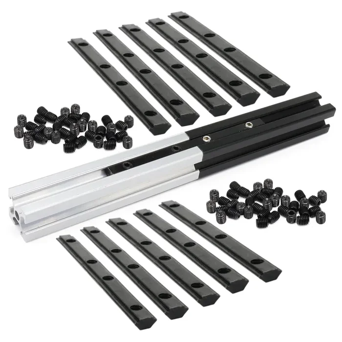 Blccloy 10Pcs 2020 Series Aluminum Extrusion Profile Corner Bracket Straight Line Connector Extruded Aluminum Length Brackets With M5 Screw For 6Mm T/V Slot 20 Extrusion Rail
