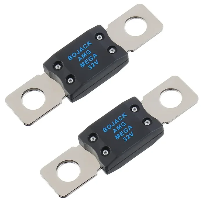 Bojack Mega/Amg High Current Fuse Bolt-On Fuse 500A Amp For Cars, Trucks, Construction Vehicles, Buses, Caravans (Pack Of 2 Anm Fuses 500A)