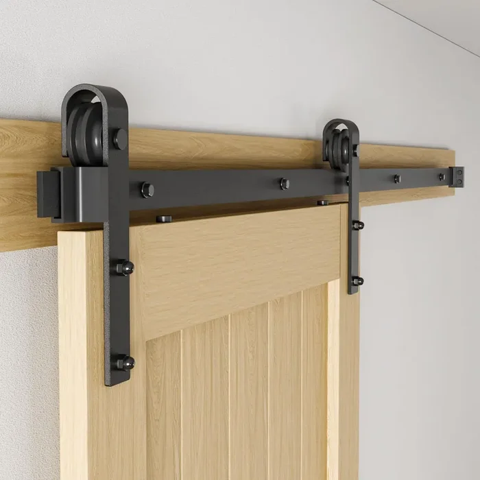 Bonikluba 6Ft Sliding Barn Door Hardware Kit For Single Door-Sturdy&Smoothly&Quietly-Heavy Duty-Easy To Install, Fit 36‘-40‘ Wide Door(J Shape Hanger)