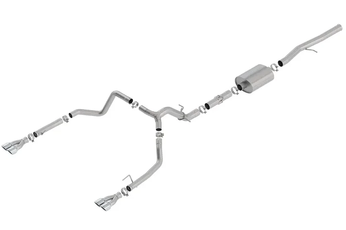 Borla 140784 Cat-Back System For ‘19-‘23 Chev. Silv. 1500/Gmc Sierra 1500 (Exc. Zr2 & At4X) 6.2L At 2&4Wd Ext. Cab (6‘ 7‘) Bed/Crew Cab (5‘ 9‘) Bed. O.E. Split Rear Adapt. 60706 Crew Cab (6‘ 7‘) Bed.
