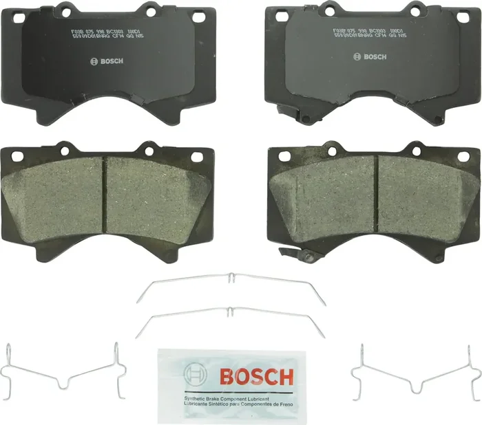 Bosch Bc1303 Quietcast Premium Ceramic Disc Brake Pad Set – Compatible With Select Lexus Lx570; Toyota Land Cruiser, Sequoia, Tundra; Front