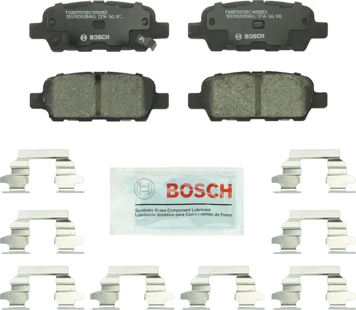Bosch Bc905 Quietcast Premium Ceramic Disc Brake Pad Set – Compatible With Select Infiniti; Nissan 350Z, 370Z, Altima, Juke, Leaf, Maxima, Murano, Pathfinder, Quest, Rogue, Sentra + More; Rear