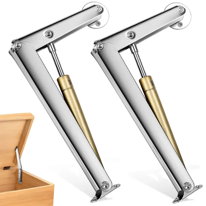 Box Hinges Soft Close, Soft Close Hinges For Toy Box, Soft Close Cabinet Hinges And Slow Closing Lid Support Hinge (2Pcs 200N)