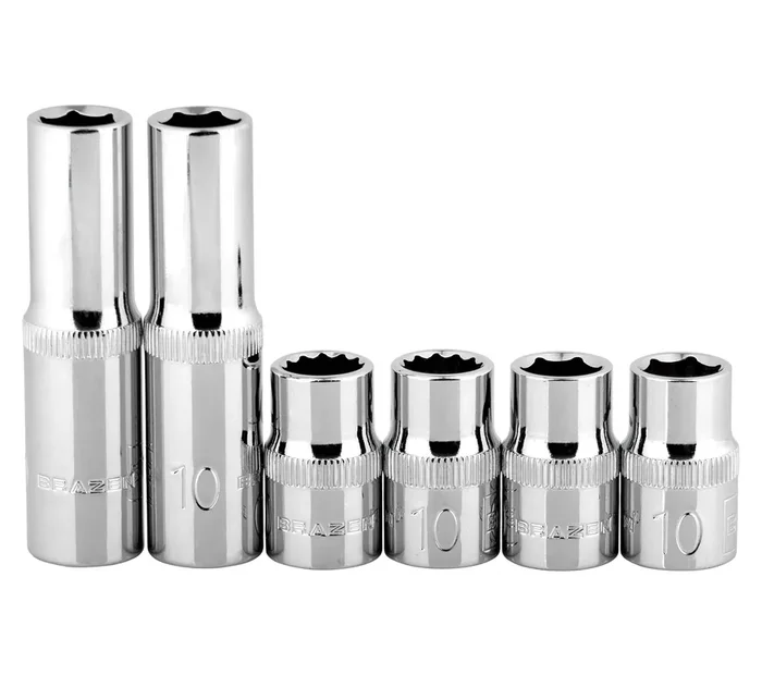 Brazen 10Mm Socket Six Pack (3/8‘ Drive, Multi-Type)