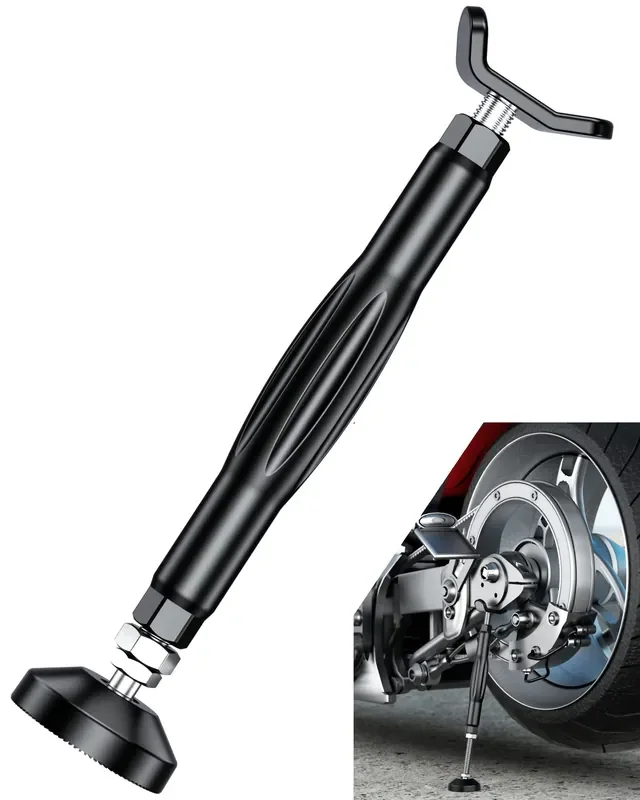 Brcovan Motorcycle Stand Wheel Chain Cleaning Maintenance Stand, Portable Motorcycle Lift Stand Jack, Replacement Ridding Emergency Tool For All Motorcycle, Set Includes Brake Buckle