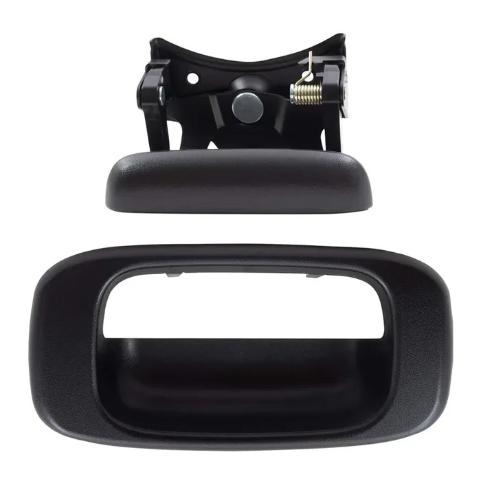 Brock Replacement 2-Piece Set Tailgate Liftgate Handle With Trim Bezel Compatible With 99-06 Silverado Sierra Pickup Truck 15997911 15228539