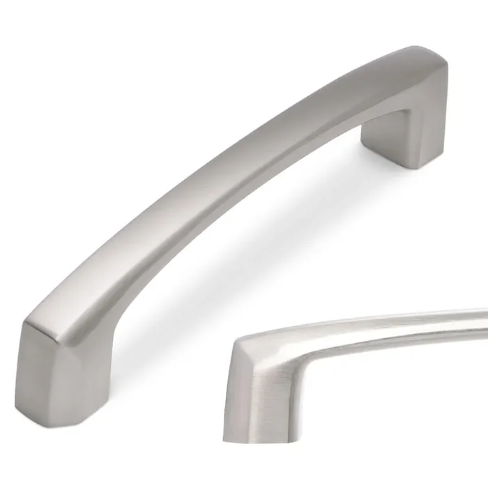 Bukobyhe 10 Pack 3-3/4 Inch Kitchen Cabinet Handles Brushed Satin Nickel Cabinet Pulls Silver Drawer Pulls Zinc Alloy Kitchen Hardware