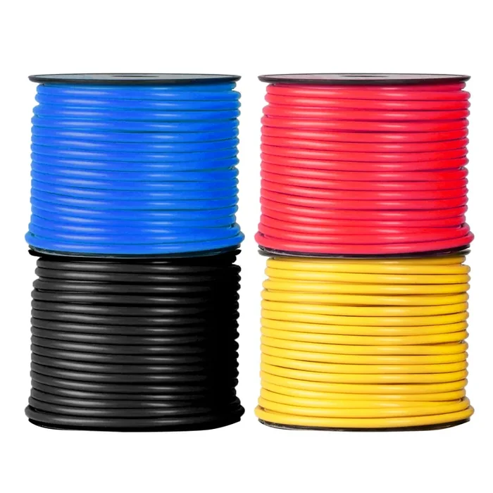 Cablectric 4 Roll 14 Gauge Copper Clad Aluminum Primary Wire – Assorted Colors – 100 Ft Of Wire Per Roll