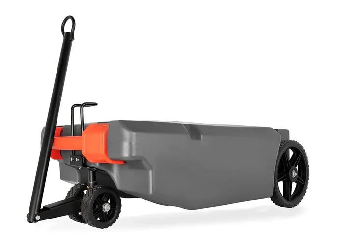 Camco Rhino 36-Gallon Portable Camper / Rv Tote Tank – Features 2 Steerable No-Flat Front Wheels & Built-In Gate Valve – Includes Removable 24‘ Tow Bar, 3’ Rv Sewer Hose & More Rv Accessories (39007)