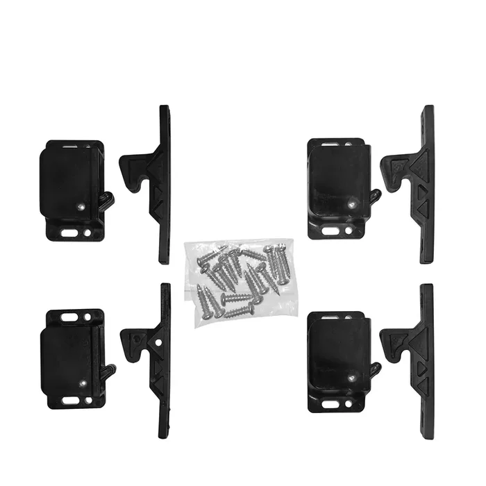 Camp‘N – 4 Pack – Rv Cabinet Latch – Push Catch – Rv Drawer Latches And Catches – Holder For Rv Cabinet Doors W/Mounting Hardware – 5 Lbs Pull Force – Rv, Trailer, Camper, Motor Home, Cargo Trailer