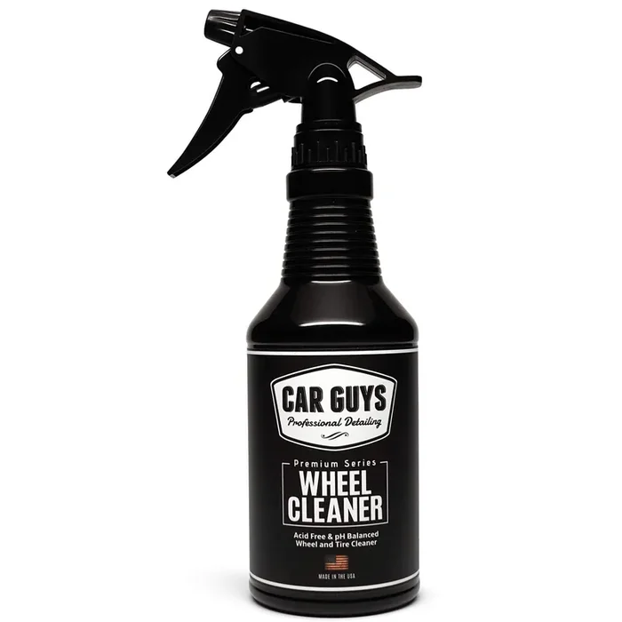 Car Guys Wheel Cleaner Effective Rim And Tire Cleaner Safe & Versatile Brake Dust Remover For Alloy, Chrome, Aluminum Rims, White Wall Tires, And More! 18 Oz