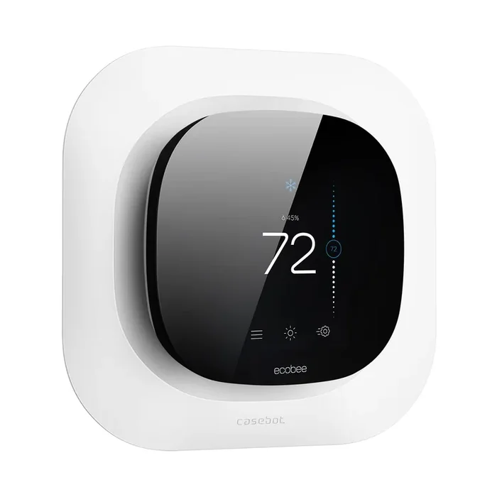 Casebot Wall Plate For New 2022 Ecobee Smart Thermostat Premium & 2022 Ecobee Smart Thermostat Enhanced, Practical And Stylish Trim Kit Bracket Mount Cover, Easy Installation, White