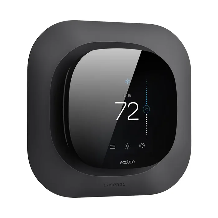 Casebot Wall Plate For New 2022 Ecobee Smart Thermostat Premium & 2022 Ecobee Smart Thermostat Enhanced, Practical And Stylish Trim Kit Bracket Mount Cover, Easy Installation, Matte Black