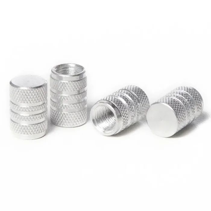 Circuit Performance Vc1 Series Silver Aluminum Valve Stem Caps (Set Of 4)