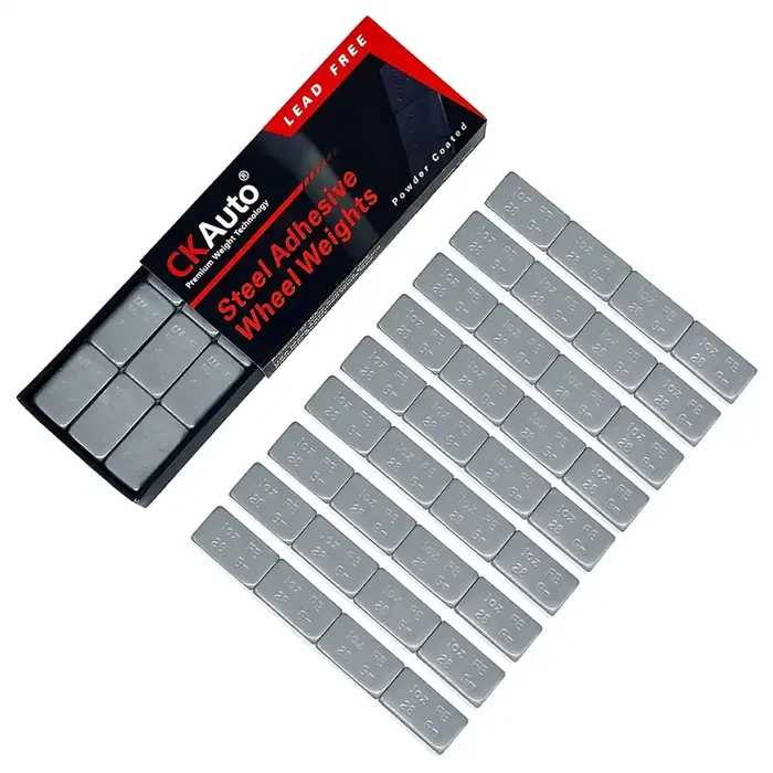 Ckauto 1Oz, Grey, Adhesive Stick On Wheel Weights,Easypeel Tape.Low Profile, 36Oz/Box, Us Quality(36Pcs)