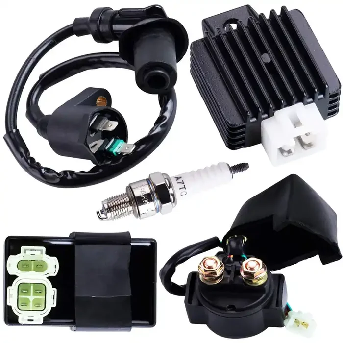 Cncmotok Ac Cdi Ignition Coil Relay Voltage Regulator Spark Plug For Tomberlin Crossfire 150R Spiderbox 150Cc Go Karts Parts Gy6 150Cc Engine Scooter Moped Hammerhead Gts American Sportworks 150