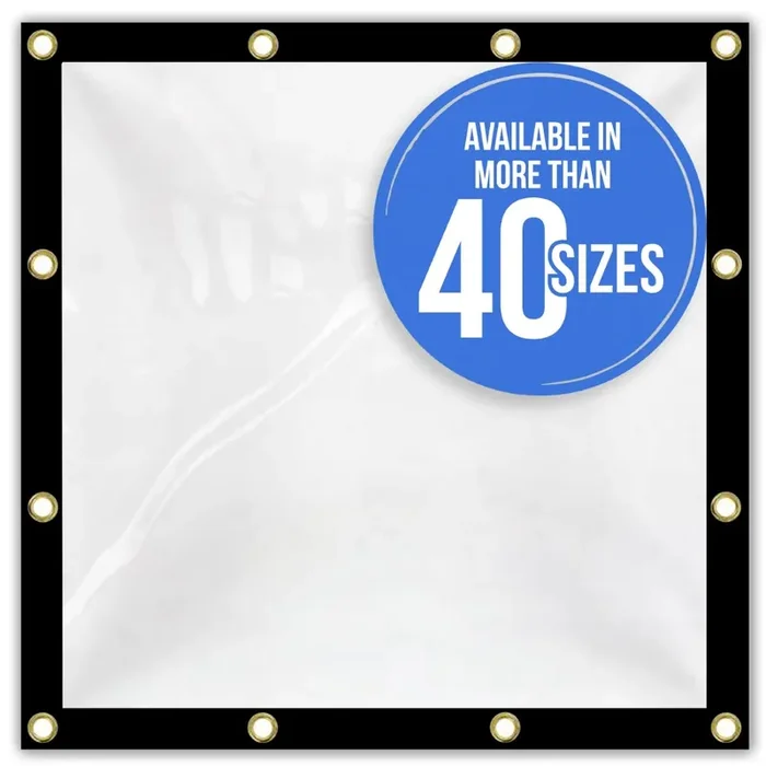Covers & All Clear Tarps Made Of Waterproof & Tear Resistant Vinyl Coated Pvc Material, 18 Oz, 560 Gsm 20 Mil Tarpaulin (8‘ H X 20‘ W Feet)