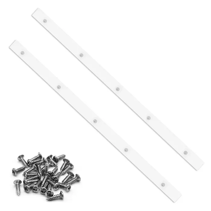 Crosscut Sled For Table Saw – Premium Uhmw Plastic – 3/4‘ X 3/8‘ X 17‘ – Predrilled Holes And Screws – Ideal For U Tracks, Woodworking, Miter Slots, Router Table, Bandsaws – 2 Bars Included