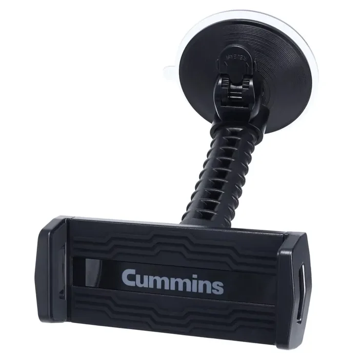 Cummins Windshield Tablet Mount – Black Suction Cup Holder for Car Window/Dash, Universal Compatibility, Durable Tablet Dock