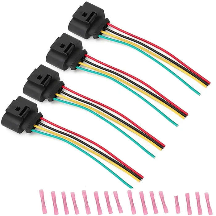 Danbojit Vw Ignition Coil Connector Plug Harness for Audi A4, Passat 1.8T, 2.0T, 2.5L – 4 Pack with