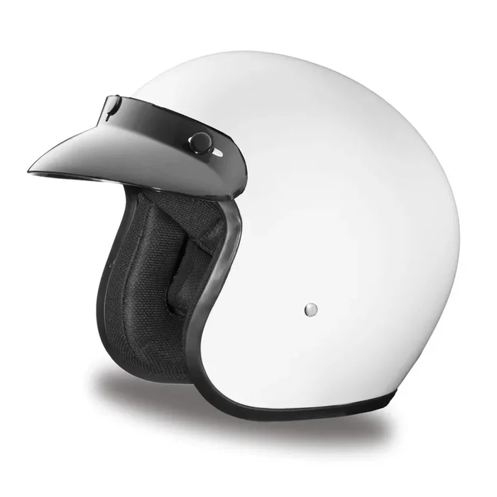 Daytona Helmets 3/4 Open Face Motorcycle Helmet – Dot Approved [Hi-Gloss White] [3Xl]