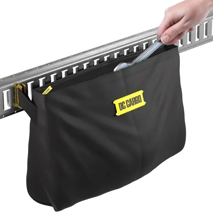 Dc Cargo Mall E-Track Storage Bag For Trailers – Heavy-Duty 14 In X 24 In Canvas Zippered E-Track Bag – Weight Capacity 50 Lb. – E-Track Accessories