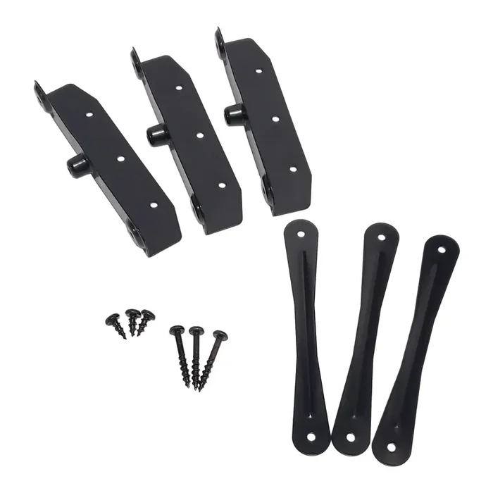 Decorex Hardware Louvers Hardware Set for Blinds & Shutters, 11 Boards, Stainless Steel E-Coated Black – Model DHLH-02