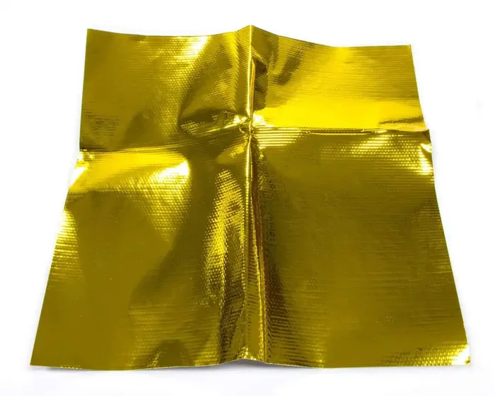 Design Engineering 010393 Reflect-A-Gold High-Temperature Heat Reflective Adhesive Backed Sheet, 24 X 24 Sheet