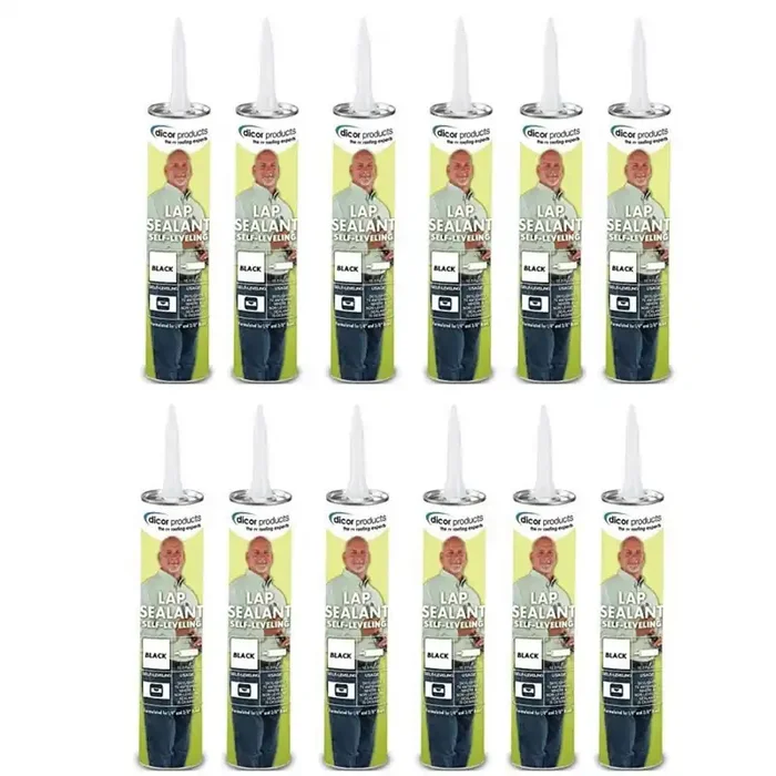 Dicor 501Lsb-1 Epdm Lap Sealant, Self-Leveling, Black (12 Pack)