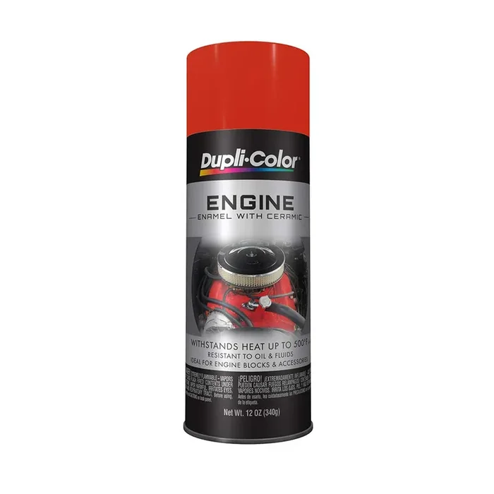 Dupli-Color De1652 Engine Enamel Spray Paint With Ceramic – Chrysler Hemi Orange – 12 Oz Aerosol Can