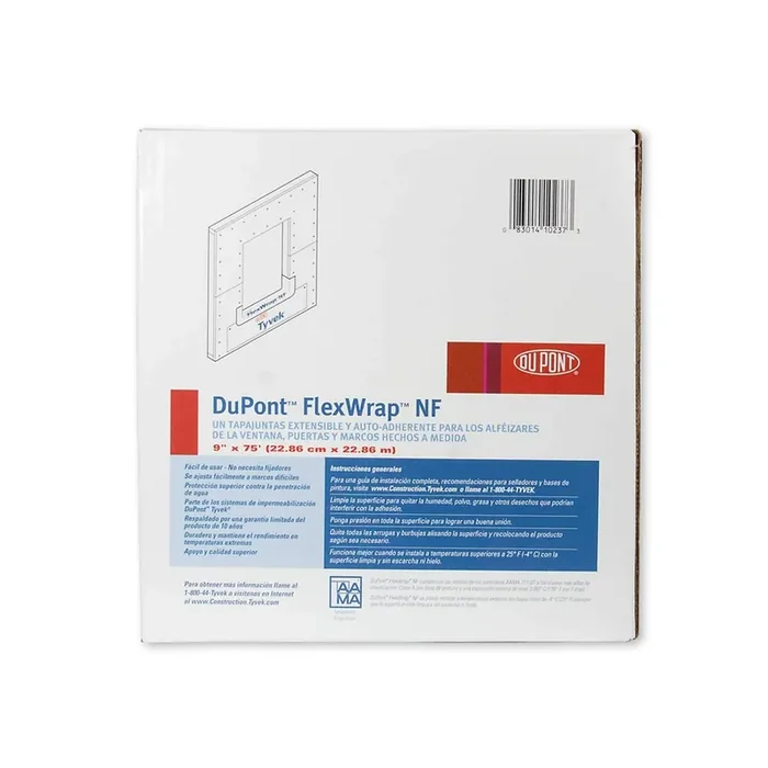 DuPont FlexWrap NF 9‘ x 75‘ – Self Adhered Butyl Flashing Tape – 1 Roll
