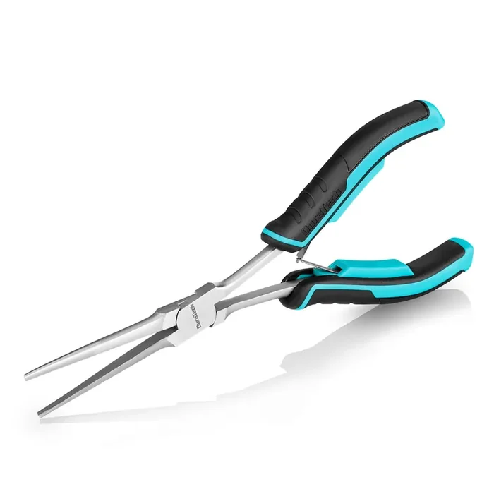 Duratech 7″ Long Reach Needle Nose Pliers, Extra Long Nose Pliers With Smooth Jaws, Small Needle Nose Pliers For Jewelry Making, Wire Bending And Small Object Gripping On Narrow Space