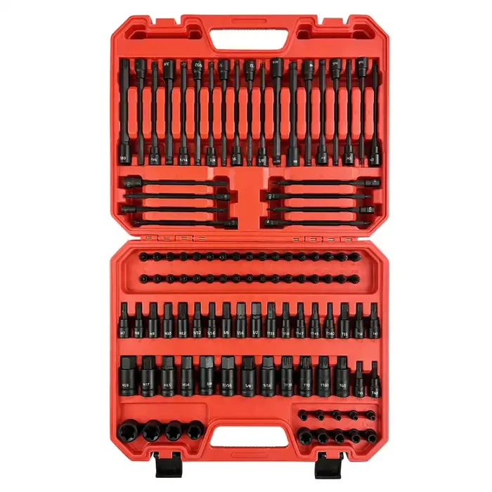 Eaceliy 107Pcs Bit Socket Set,1/4”,3/8 & 1/2” Drive Bit Socket Set,Torx/Extra Long Torx/Tamper Proof Torx/Hex/Ball End Hex,S2 Alloy Steel & Cr-V,Sae&Metric