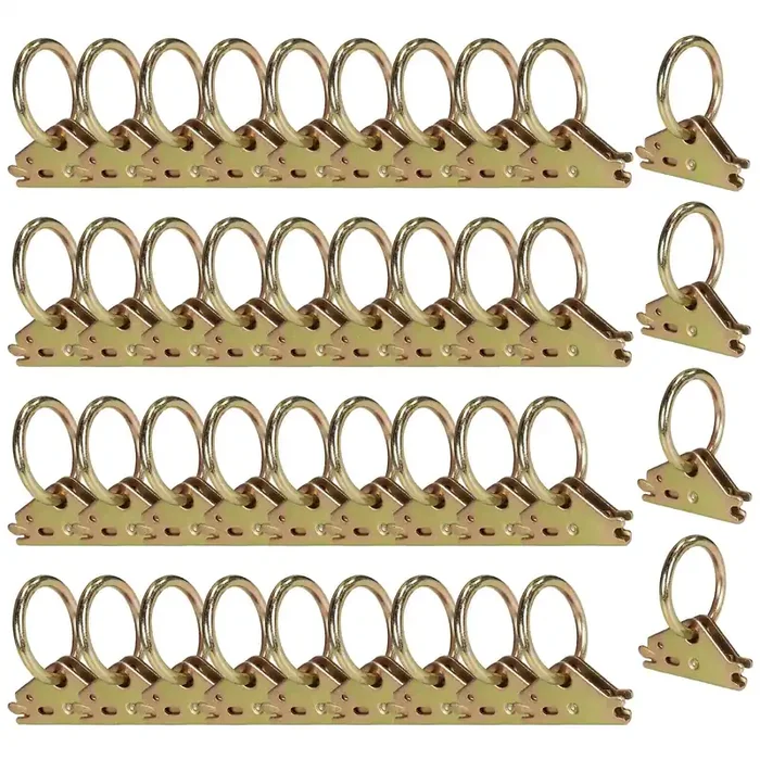 Eapele 40Pcs Steel E-Track O Ring Tie-Down Anchors, Secure Cargo In Enclosed/Flatbed Trailers, Trucks, Load Limit Of 1500Lb