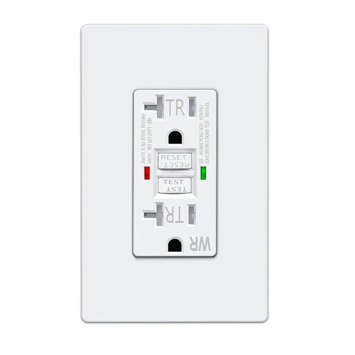 Electeck Gfci Outlets 20 Amp, Outdoor Weather Proof (Wr), Self-Test Gfi Receptacles With Led Indicator, Ground Fault Circuit Interrupter, Screwless Wallplate Included, Ul Listed, White